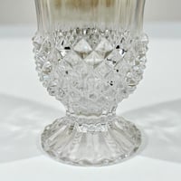 Image 3 of Vase sur pied vintage en cristal d'Arques motif pointes de diamant – Années 60 - 70