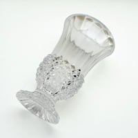 Image 6 of Vase sur pied vintage en cristal d'Arques motif pointes de diamant – Années 60 - 70