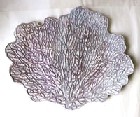 Image 1 of Large Coral Shaped Paper Mache Platter | Eco Coastal Decor