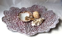 Image 4 of Large Coral Shaped Paper Mache Platter | Eco Coastal Decor