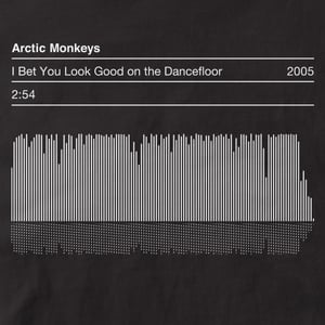 Image of Arctic Monkeys “I Bet You Look Good on the Dancefloor” Sound Wave T-Shirt