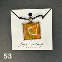 Image 3 of Painted Square Cabochon Pendants