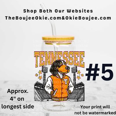 Image of Tennessee Vols Football Uv Dtf Decals Choice of 5   OD1