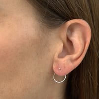 Image 1 of Sterling silver twist earring