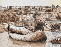Image 2 of The Duck in the Garonne (Original work)