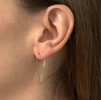 Image 1 of Gold filled triangle earrings