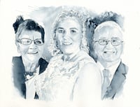 Image 3 of Watercolour Portrait Painting - ORIGINAL