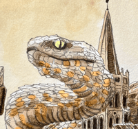 Image 2 of The Serpent and the Basilica of Saint-Sernin (Original work)