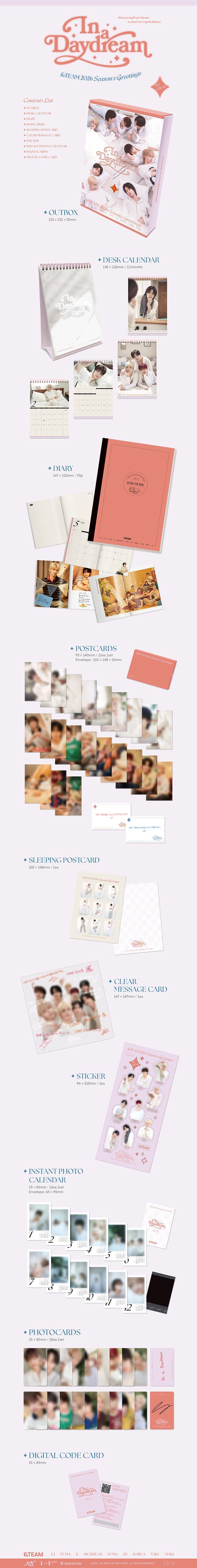 Image of [PRE-ORDER] &TEAM 2026 Season’s Greetings ‘In a DayDream’ + Weverse Shop POBs