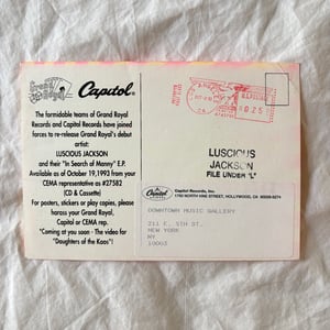 Image of Luscious Jackson Promo Postcard