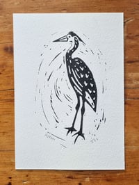 Image 1 of Heron Lino Print
