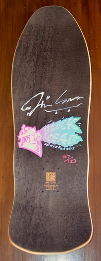 Image 2 of BLOCKHEAD SKATEBOARD DECK- Jim Gray Angry Man #2 Signed and Numbered