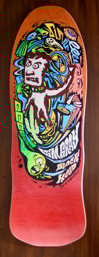 Image 1 of BLOCKHEAD SKATEBOARD DECK- Jim Gray Angry Man #2 Signed and Numbered