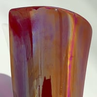Image 6 of XXL Vase Verceram en céramique d’art, années 50/60, émail rouge bordeaux irisé