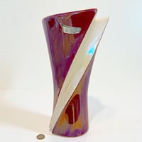 Image 1 of XXL Vase Verceram en céramique d’art, années 50/60, émail rouge bordeaux irisé