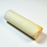 Image 3 of Vase rouleau en pierre onyx naturel vintage 1970 - Vase cylindrique 