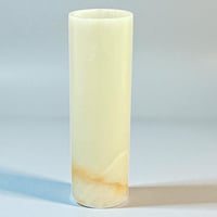 Image 2 of Vase rouleau en pierre onyx naturel vintage 1970 - Vase cylindrique 