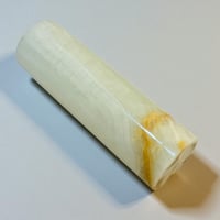 Image 4 of Vase rouleau en pierre onyx naturel vintage 1970 - Vase cylindrique 