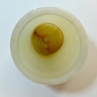 Image 9 of Vase rouleau en pierre onyx naturel vintage 1970 - Vase cylindrique 