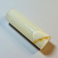 Image 5 of Vase rouleau en pierre onyx naturel vintage 1970 - Vase cylindrique 