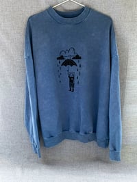 Image 2 of Rain Lover - Kézzel nyomott pulóver / Handprinted