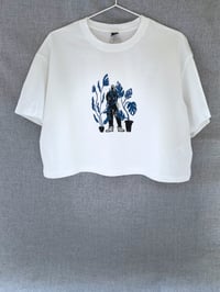 Image 1 of I am seen - Kézzel nyomott crop shirt / Handprinted