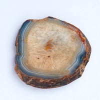 Image 8 of Vide-poche en tranche d'agate cristal bleu vintage 1960 cendrier 