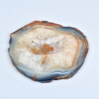 Image 3 of Vide-poche en tranche d'agate cristal bleu vintage 1960 cendrier 