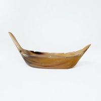 Image 3 of Coupelle feuille en corne de buffle – Fait main, vintage années 70/80 – vide-poche