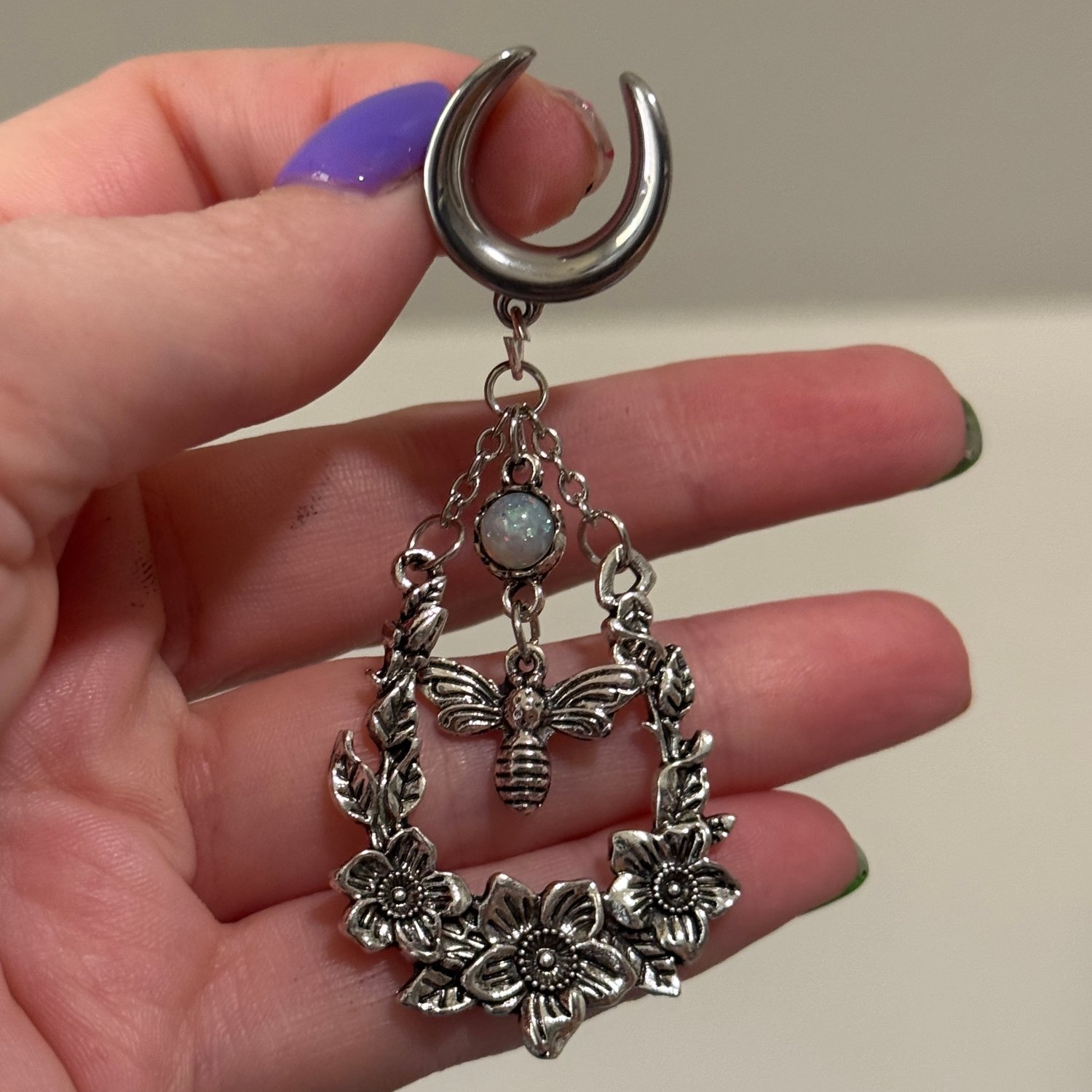 Image of Opal Bee Dangles (sizes 2g-1 1/2)