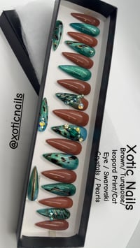 Image 2 of Brown / Turquoise/ leopard 
