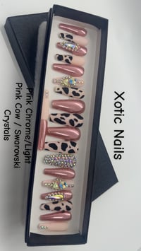 Image 2 of Light Pink/Pink Chrome /Cow Print