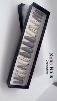 Image 2 of Matte/ Glossy Gray and White