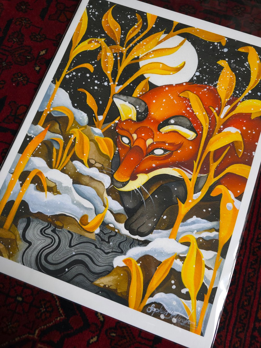 Burial fox print