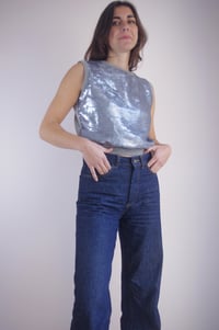 Image 2 of MIETTE --- Pull sans manches argenté