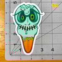 Image 2 of Skelemint Ice Cream Cone Vinyl Sticker