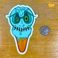 Image 3 of Skelemint Ice Cream Cone Vinyl Sticker