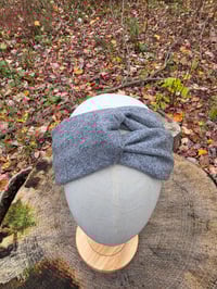 Image 2 of Pure Wool Twist Headband in Grey