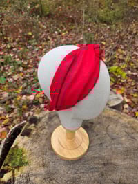 Image 3 of Pure Wool Twist Headband in Red Striped