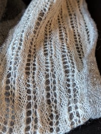 Image 3 of Circular Scarf Grey and Cream