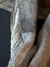 Image 4 of Circular Scarf Grey and Cream