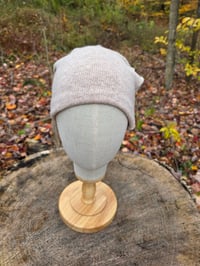 Image 3 of Pure Lambswool Beanie in Oatmeal