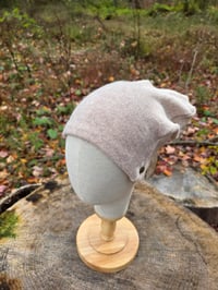Image 4 of Pure Lambswool Beanie in Oatmeal