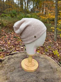 Image 1 of Pure Lambswool Beanie in Oatmeal