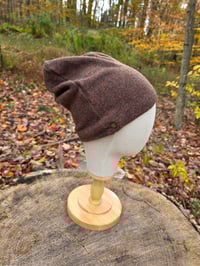 Image 1 of Pure Lambswool Beanie in Brown