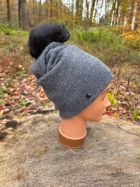 Image 1 of Cashmere Ponytail Hats in Grey