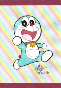 Doraemon Mixed Media