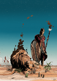 Image 1 of The Wizard and the Lion (Print)