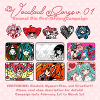 Image 1 of Vocaloid Song Series Pins Tentative Pre-Order [COLLAB with FIRESTIART and NYAPURRLITAN]