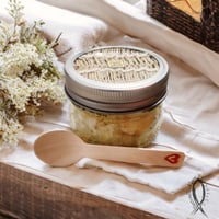 Image 1 of Raw Honey + Epsom Salt BODY SCRUB w/Wooden Spoon 